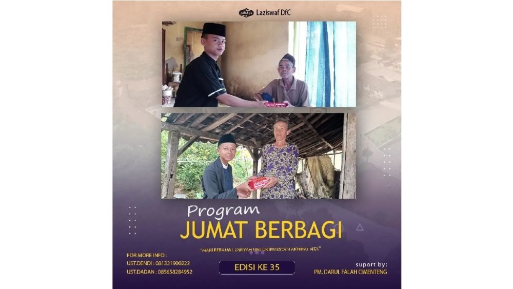 Jumat Berbagi Edisi ke 35 pada kalangan fakir Miskin dan Jompo di kampung Cipeusar Subang