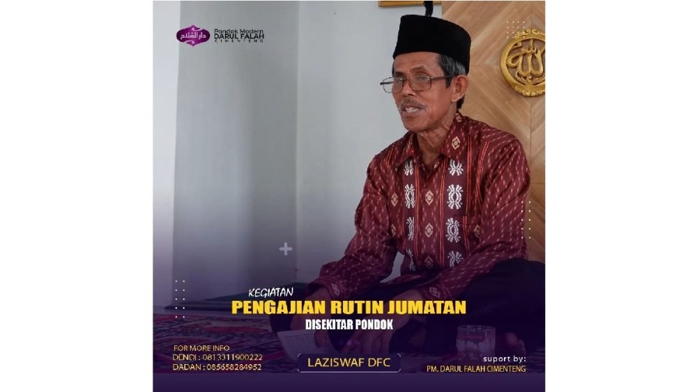 Kegiatan pengajian rutin di Pondok Modern Darul Falah Cimenteng