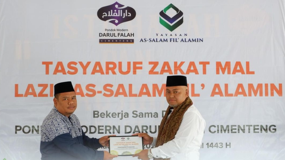Tasyaruf Zakat Mal Lazis As Salam Fil’ Alamin Bekerjasama dengan Pondok Modern Darul Falah Cimenteng Subang