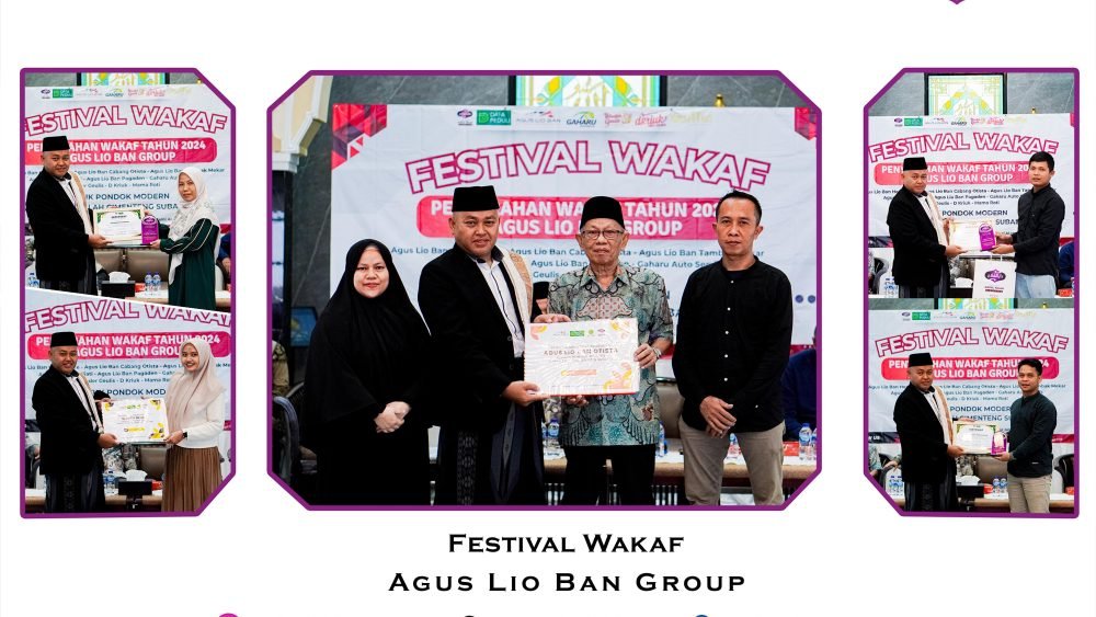 Agus Lio Ban Group Menyerahkan Wakaf ke PM Darul Falah Cimenteng