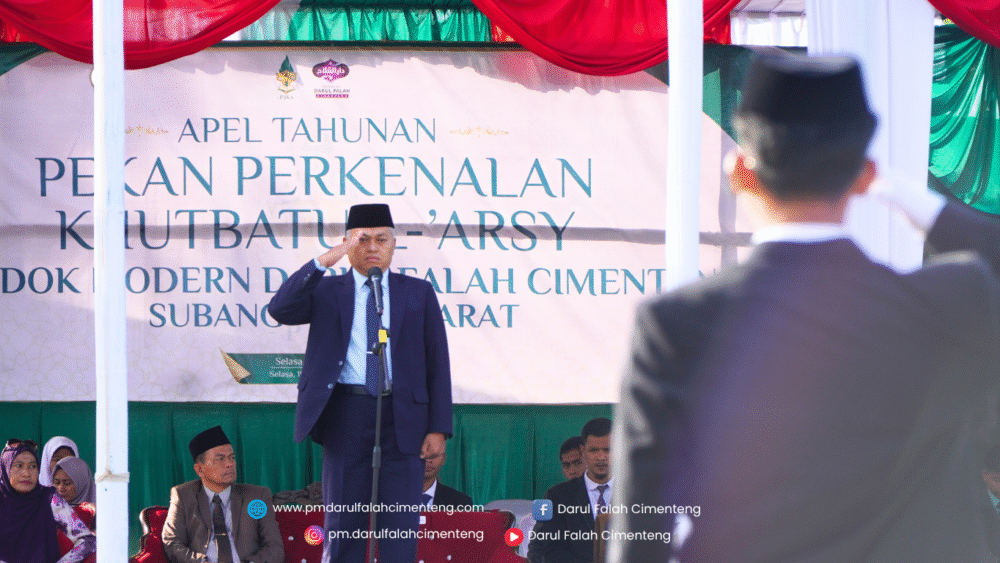 APEL TAHUNAN PEKAN PERKENALAN KHUTBATU-L-‘ARSY PONDOK MODERN DARUL FALAH CIMENTENG: MENEGUHKAN NILAI, MEMBENTANGKAN PERJUANGAN.